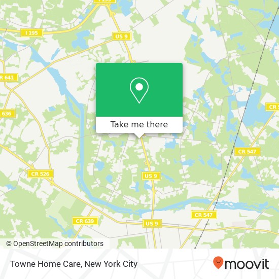 Towne Home Care map