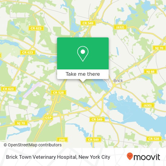 Brick Town Veterinary Hospital map