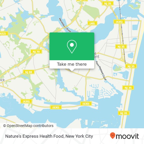 Nature's Express Health Food map