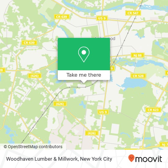 Mapa de Woodhaven Lumber & Millwork