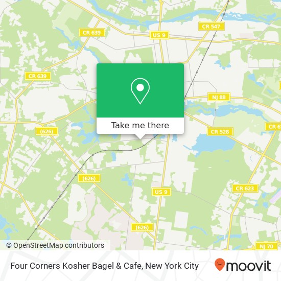 Four Corners Kosher Bagel & Cafe map