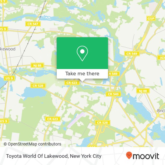 Toyota World Of Lakewood map