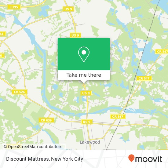 Mapa de Discount Mattress