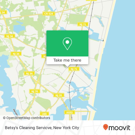 Mapa de Betsy's Cleaning Servicve