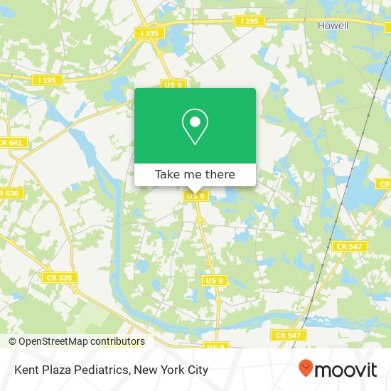 Kent Plaza Pediatrics map