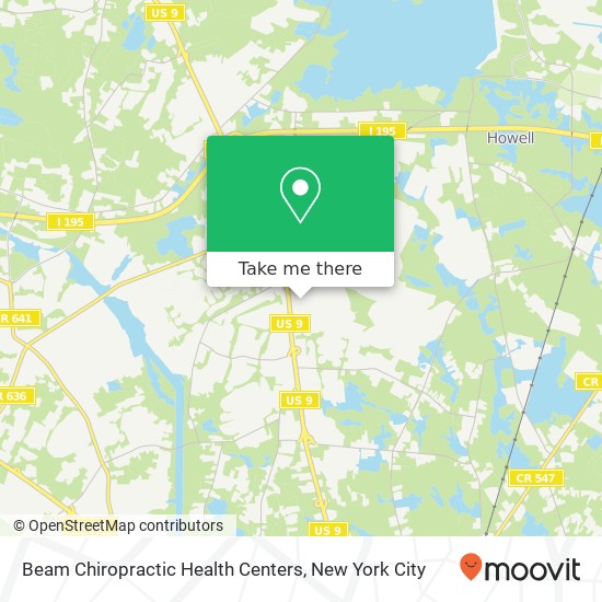 Beam Chiropractic Health Centers map