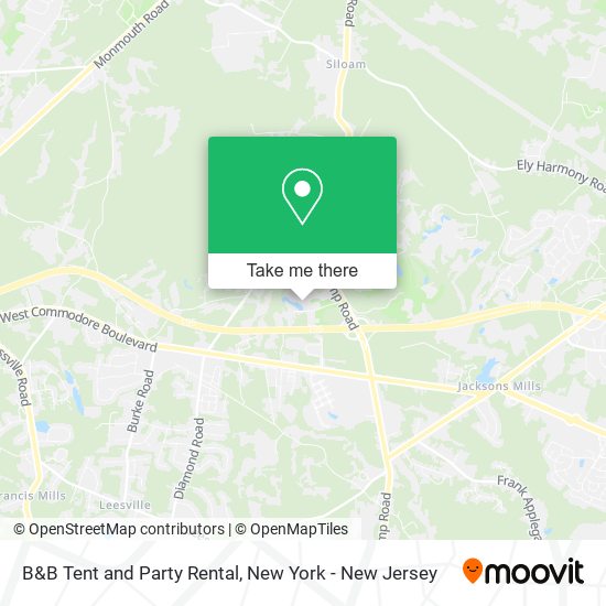 Mapa de B&B Tent and Party Rental