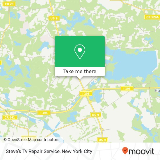 Mapa de Steve's Tv Repair Service