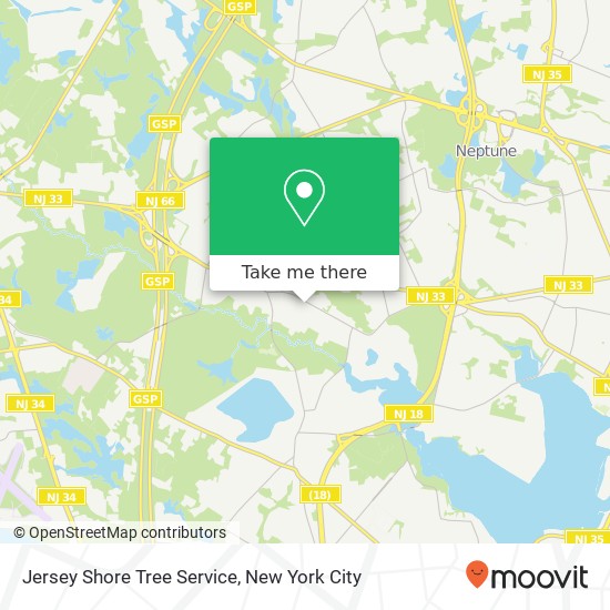 Jersey Shore Tree Service map