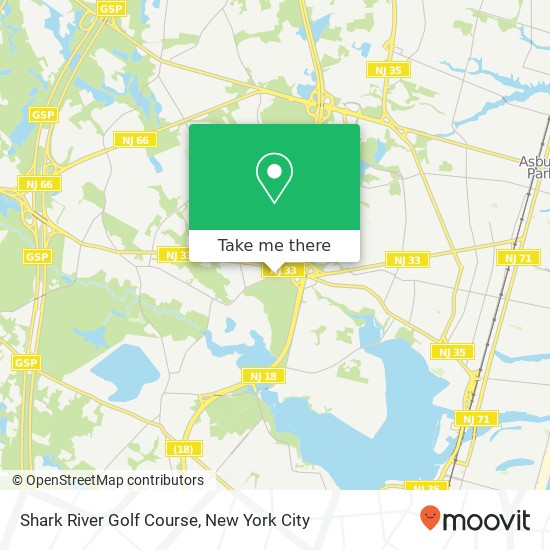 Shark River Golf Course map