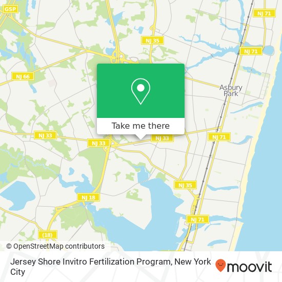 Jersey Shore Invitro Fertilization Program map