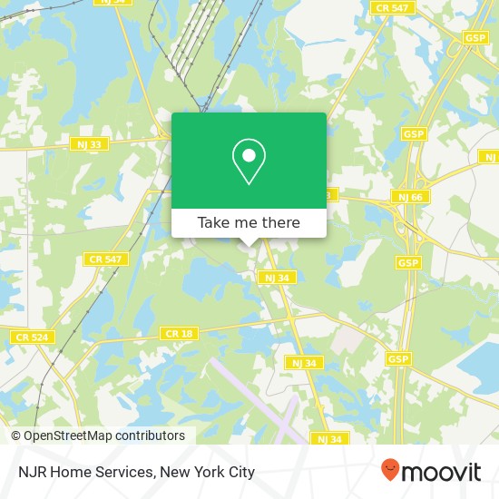 Mapa de NJR Home Services