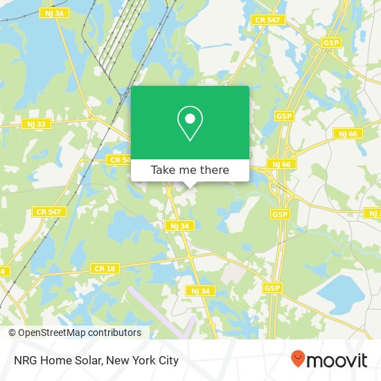 Mapa de NRG Home Solar