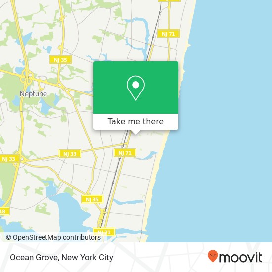 Mapa de Ocean Grove