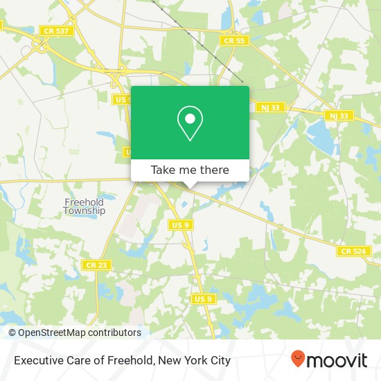 Executive Care of Freehold map