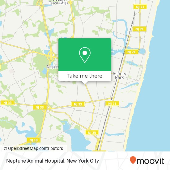 Neptune Animal Hospital map