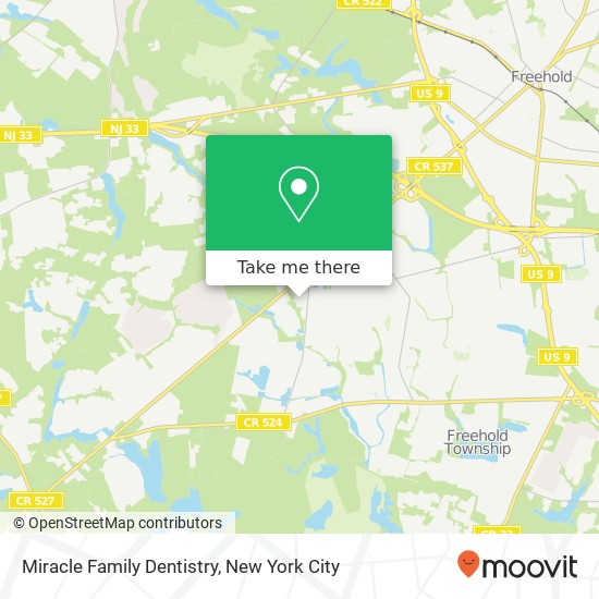 Mapa de Miracle Family Dentistry