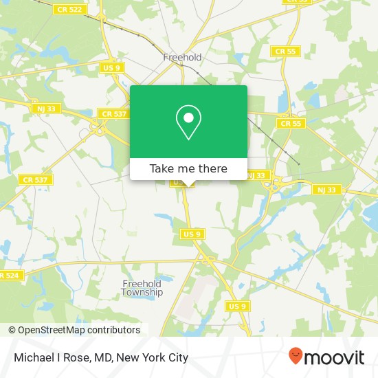 Michael I Rose, MD map