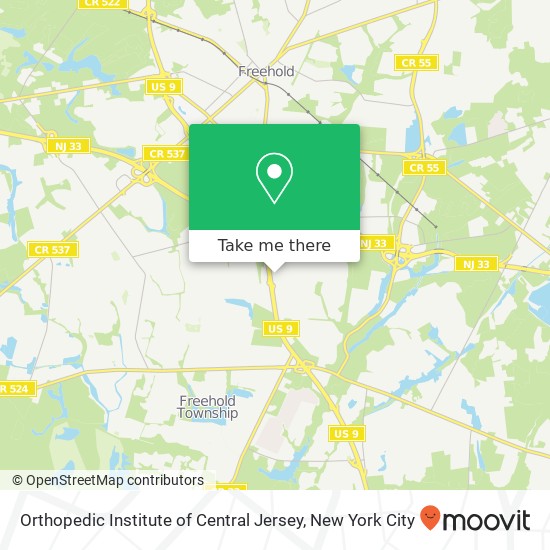 Mapa de Orthopedic Institute of Central Jersey