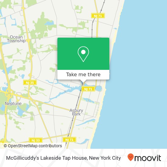 Mapa de McGillicuddy's Lakeside Tap House