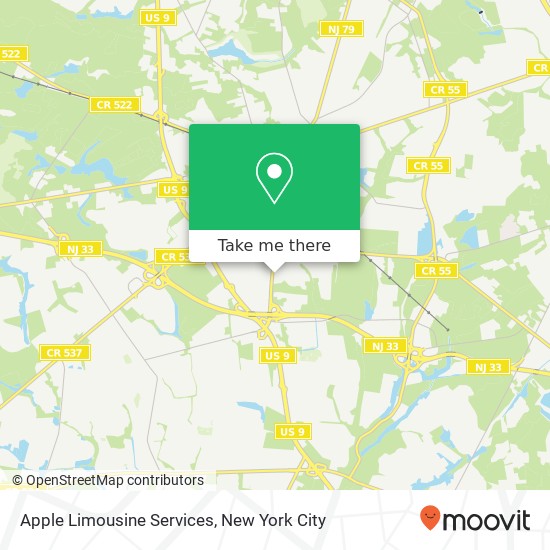 Mapa de Apple Limousine Services