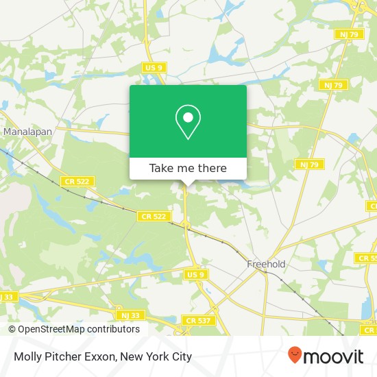 Molly Pitcher Exxon map