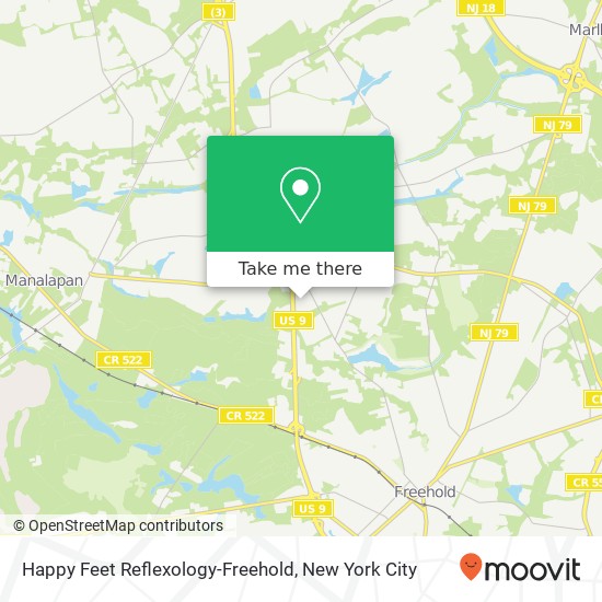 Happy Feet Reflexology-Freehold map