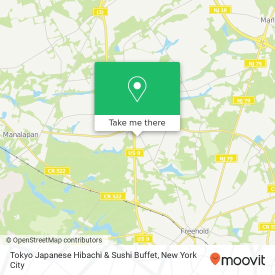 Mapa de Tokyo Japanese Hibachi & Sushi Buffet