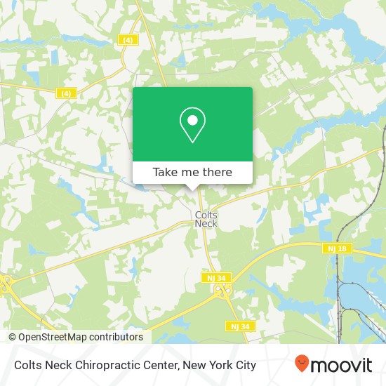 Colts Neck Chiropractic Center map