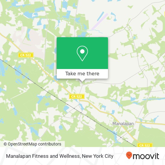 Manalapan Fitness and Wellness map