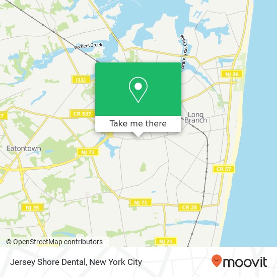 Jersey Shore Dental map