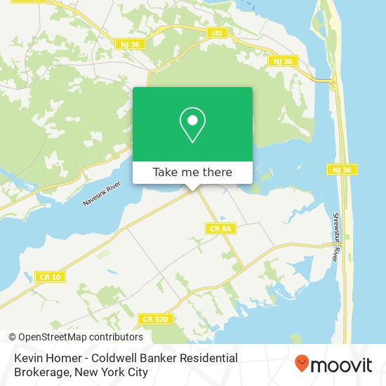 Mapa de Kevin Homer  - Coldwell Banker Residential Brokerage