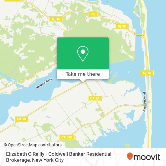 Mapa de Elizabeth O'Reilly - Coldwell Banker Residential Brokerage