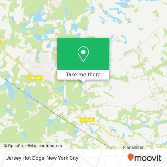 Jersey Hot Dogs map