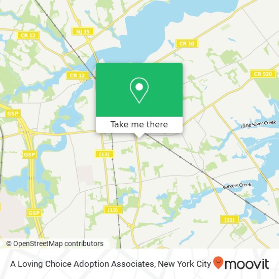 A Loving Choice Adoption Associates map