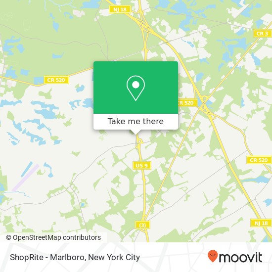 Mapa de ShopRite - Marlboro