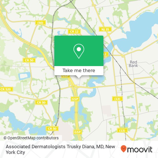 Associated Dermatologists Trusky Diana, MD map