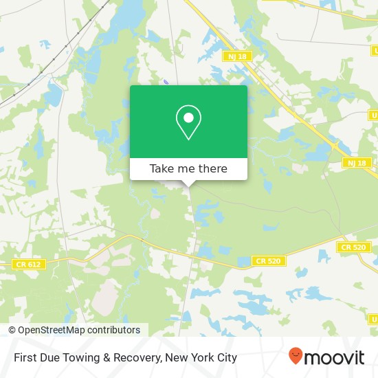 Mapa de First Due Towing & Recovery