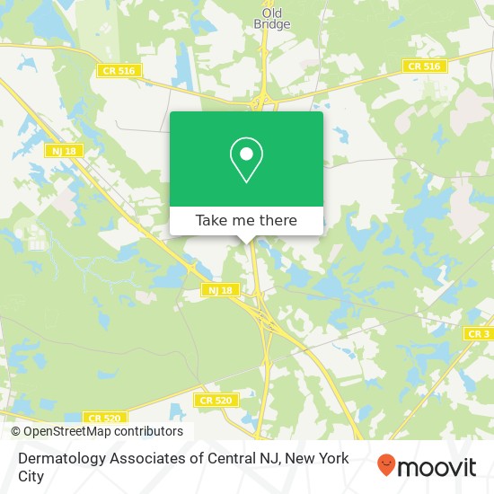 Dermatology Associates of Central NJ map