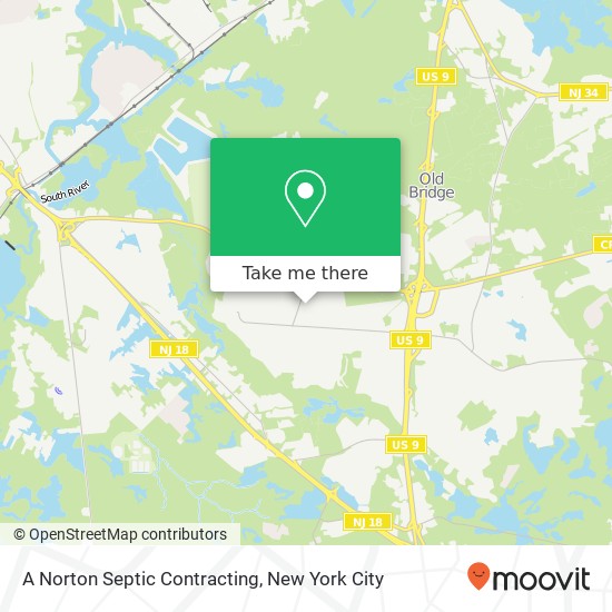 Mapa de A Norton Septic Contracting