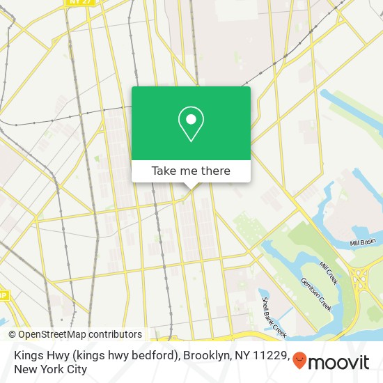 Mapa de Kings Hwy (kings hwy bedford), Brooklyn, NY 11229