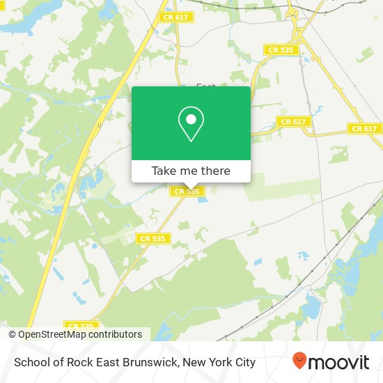 School of Rock East Brunswick map