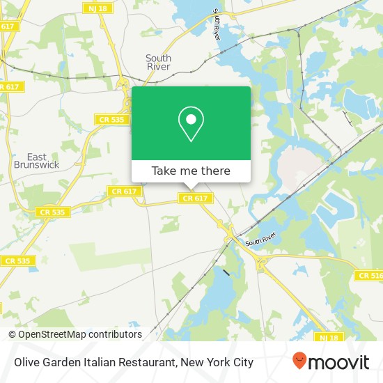 Mapa de Olive Garden Italian Restaurant