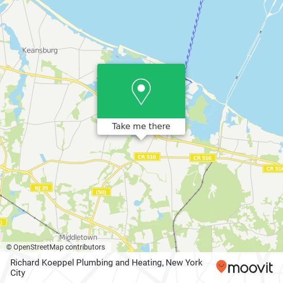 Richard Koeppel Plumbing and Heating map