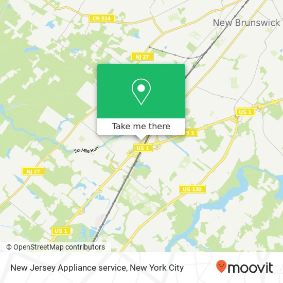 Mapa de New Jersey Appliance service