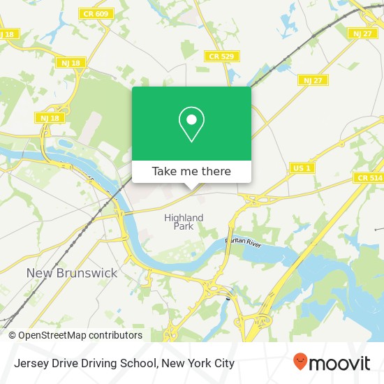 Jersey Drive Driving School map