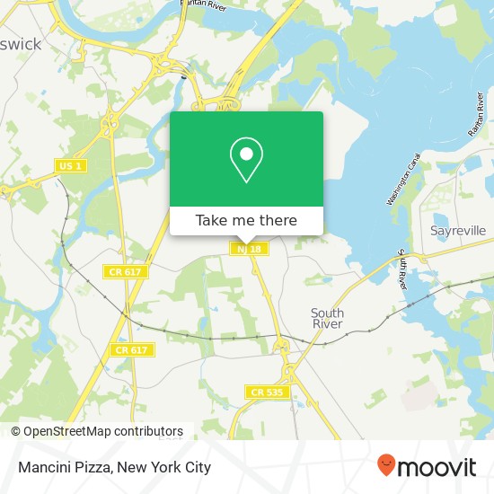 Mancini Pizza map