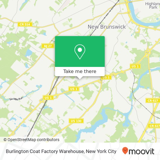 Burlington Coat Factory Warehouse map