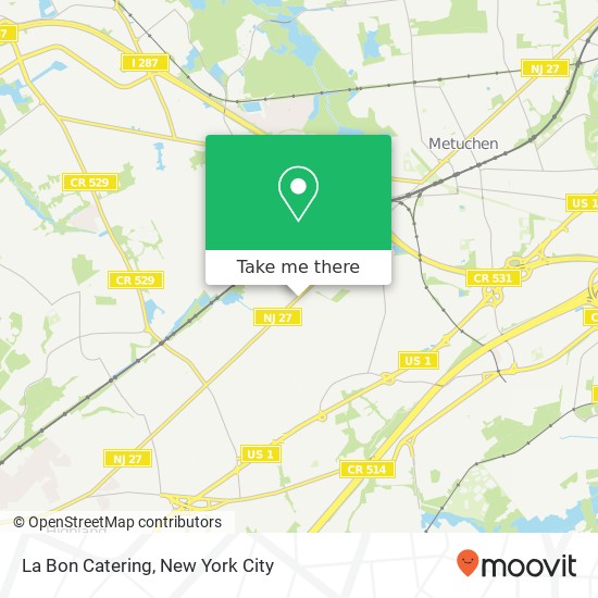 La Bon Catering map