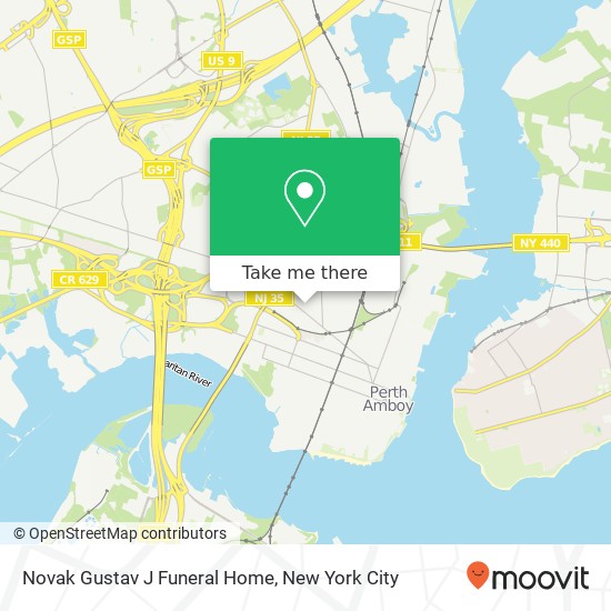 Mapa de Novak Gustav J Funeral Home